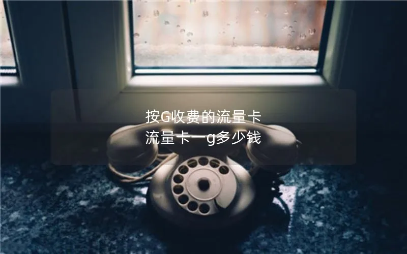 按G收费的流量卡 流量卡一g多少钱