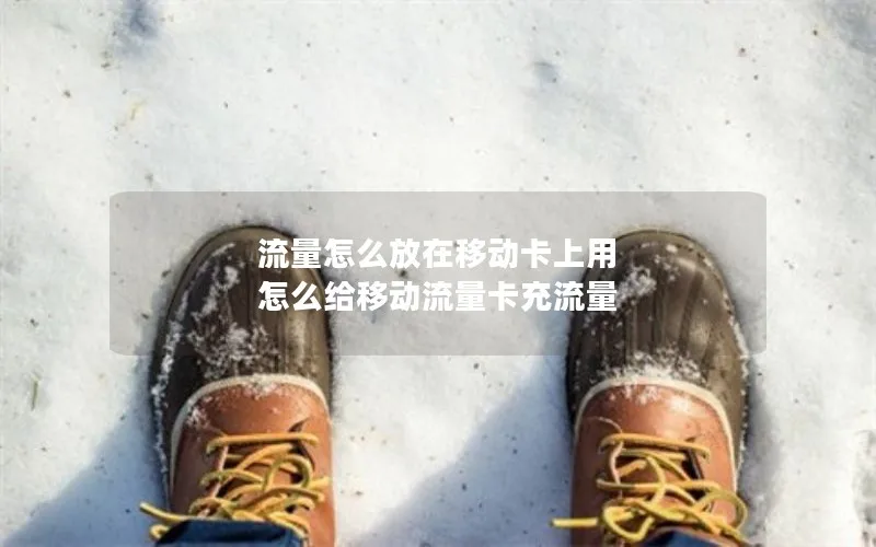 流量怎么放在移动卡上用 怎么给移动流量卡充流量