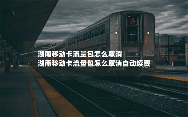 湖南移动卡流量包怎么取消 湖南移动卡流量包怎么取消自动续费