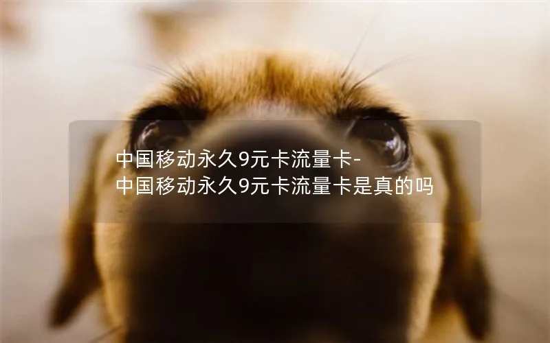 中国移动永久9元卡流量卡-中国移动永久9元卡流量卡是真的吗