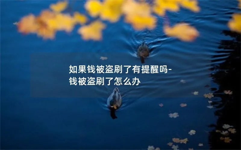如果钱被盗刷了有提醒吗-钱被盗刷了怎么办