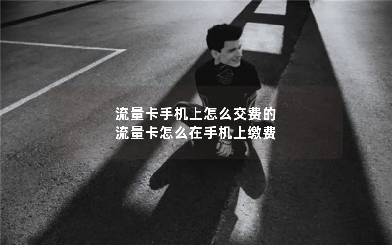 流量卡手机上怎么交费的 流量卡怎么在手机上缴费