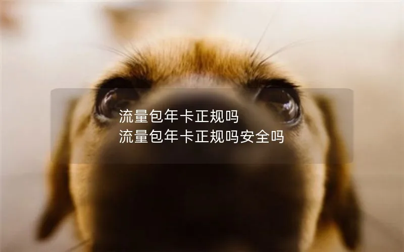 流量包年卡正规吗 流量包年卡正规吗安全吗