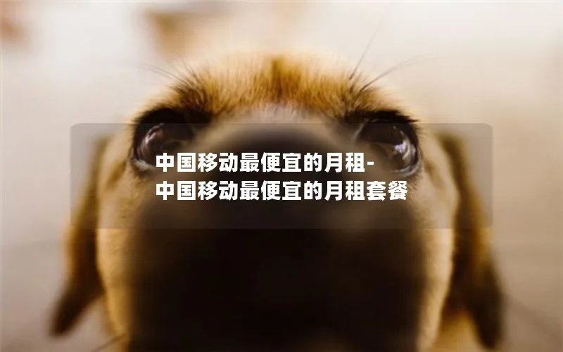 中国移动最便宜的月租-中国移动最便宜的月租套餐