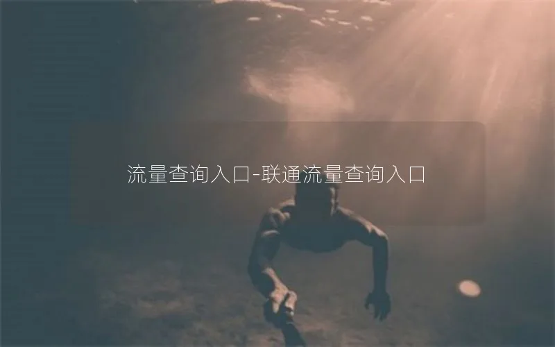 流量查询入口-联通流量查询入口
