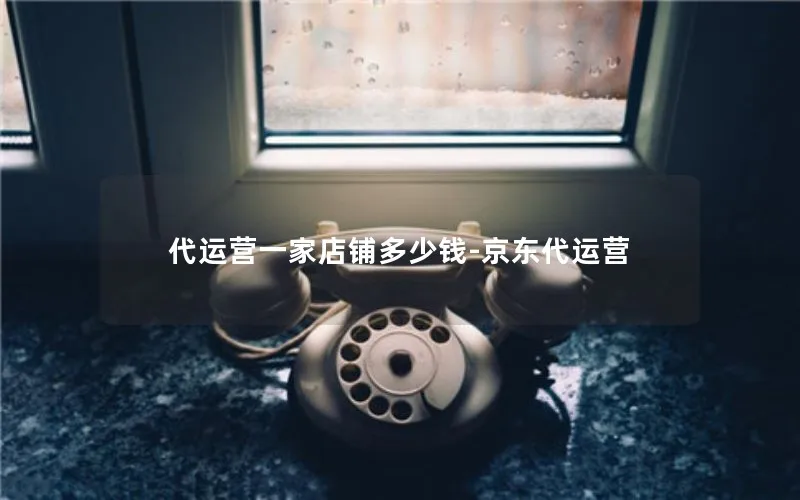 代运营一家店铺多少钱-京东代运营