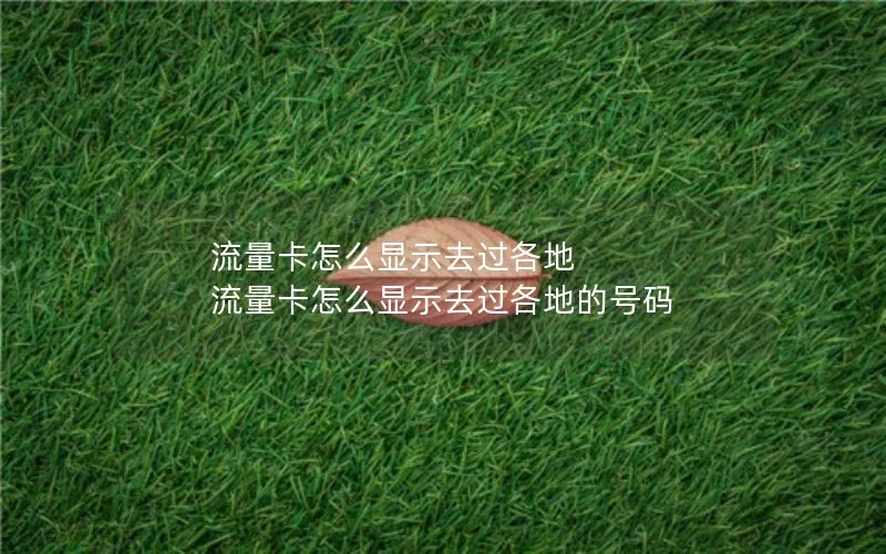 流量卡怎么显示去过各地 流量卡怎么显示去过各地的号码