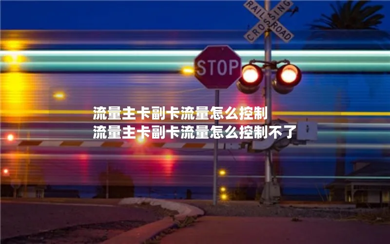 流量主卡副卡流量怎么控制 流量主卡副卡流量怎么控制不了
