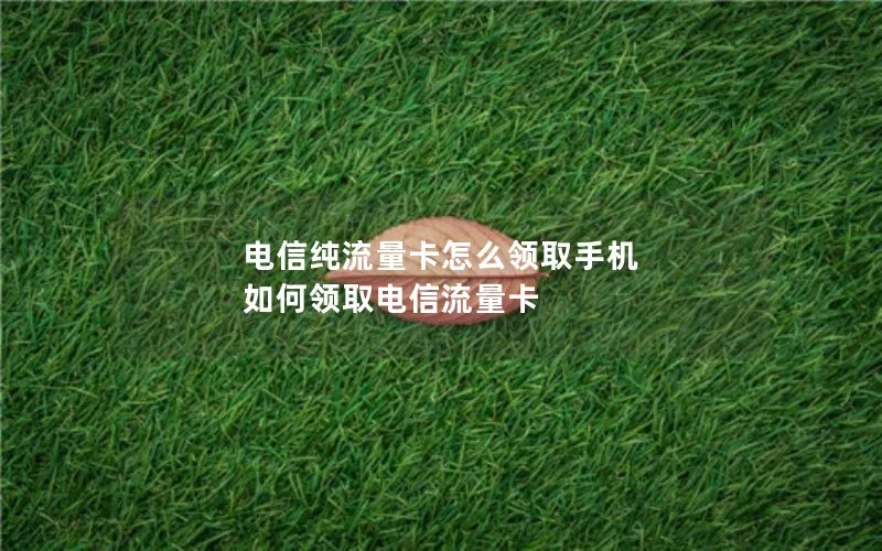 电信纯流量卡怎么领取手机 如何领取电信流量卡