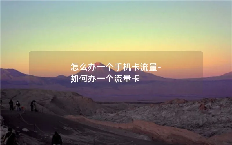 怎么办一个手机卡流量-如何办一个流量卡
