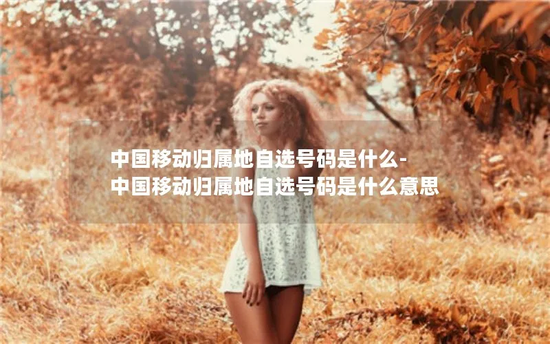 中国移动归属地自选号码是什么-中国移动归属地自选号码是什么意思