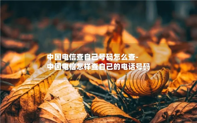 中国电信查自己号码怎么查-中国电信怎样查自己的电话号码
