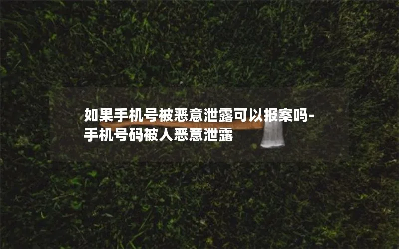 如果手机号被恶意泄露可以报案吗-手机号码被人恶意泄露