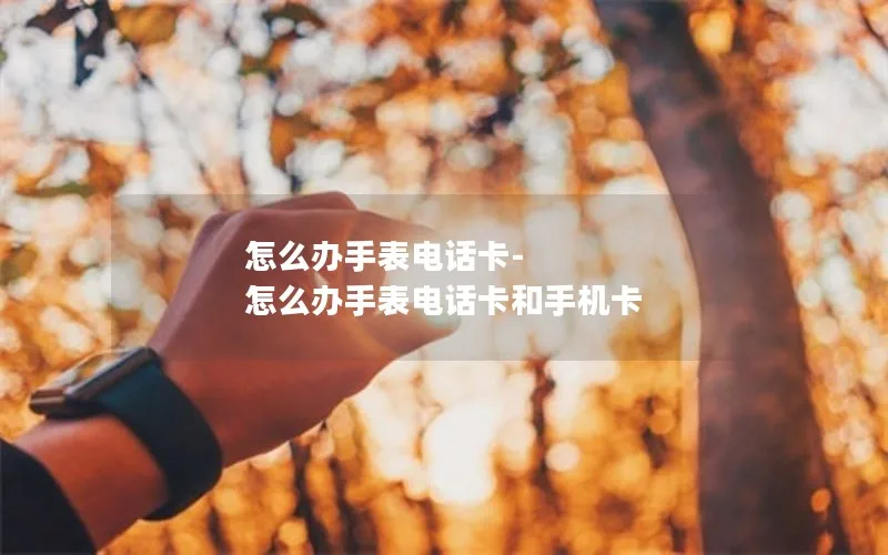 怎么办手表电话卡-怎么办手表电话卡和手机卡