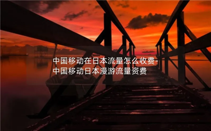 中国移动在日本流量怎么收费-中国移动日本漫游流量资费