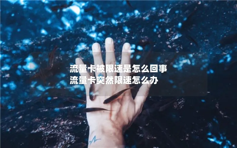 流量卡被限速是怎么回事 流量卡突然限速怎么办