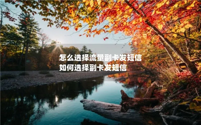 怎么选择流量副卡发短信 如何选择副卡发短信