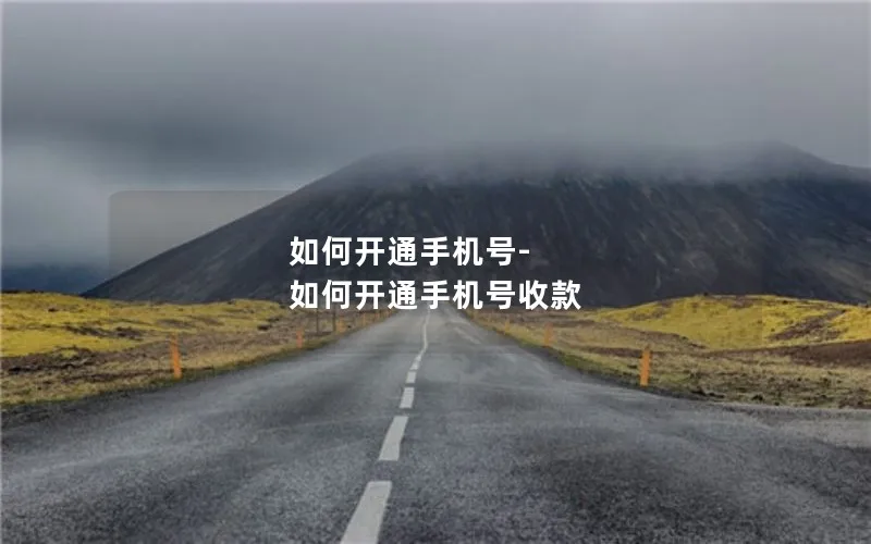 如何开通手机号-如何开通手机号收款