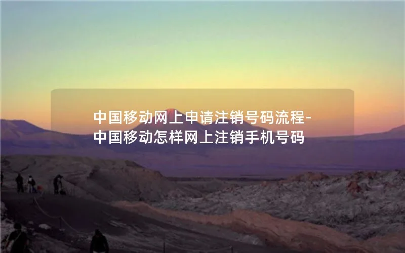 中国移动网上申请注销号码流程-中国移动怎样网上注销手机号码