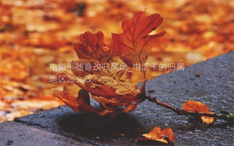 电销卡随意改归属地_电话卡的归属地区怎么改