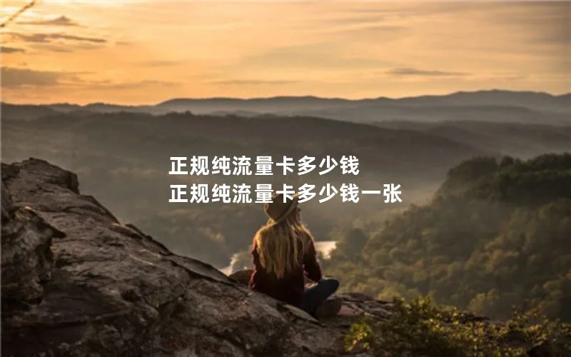 正规纯流量卡多少钱 正规纯流量卡多少钱一张