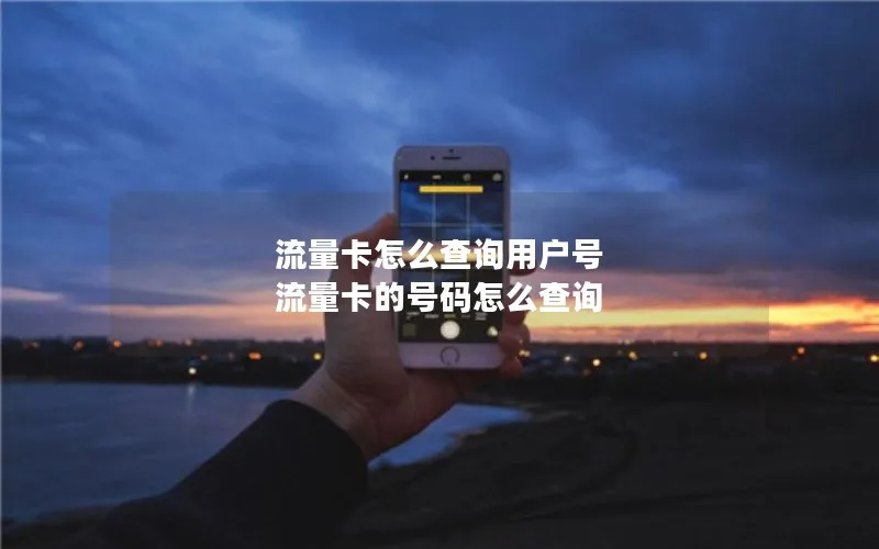 流量卡怎么查询用户号 流量卡的号码怎么查询