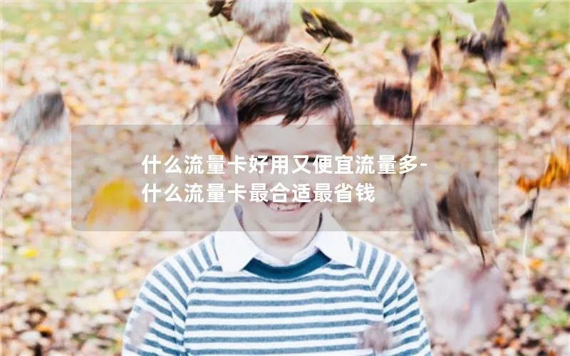 什么流量卡好用又便宜流量多-什么流量卡最合适最省钱