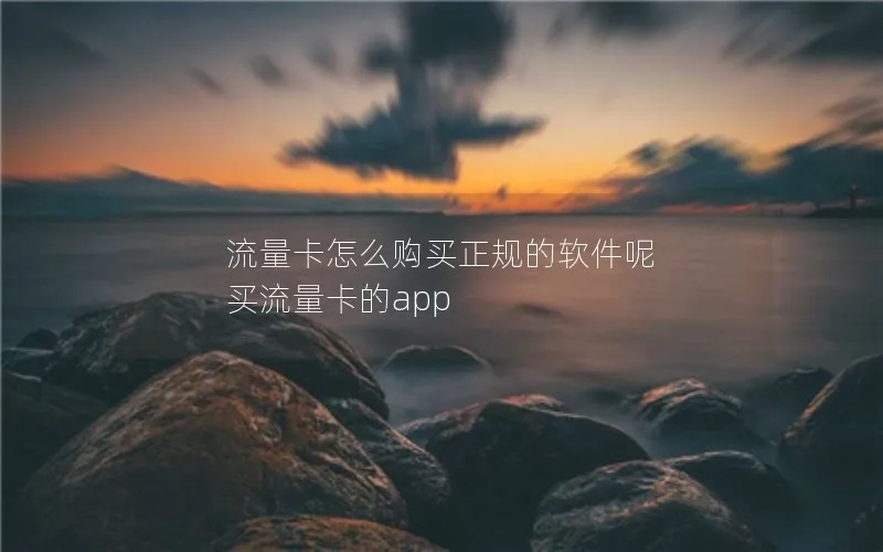 流量卡怎么购买正规的软件呢 买流量卡的app