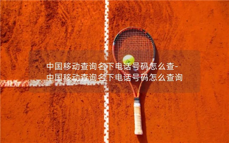 中国移动查询名下电话号码怎么查-中国移动查询名下电话号码怎么查询
