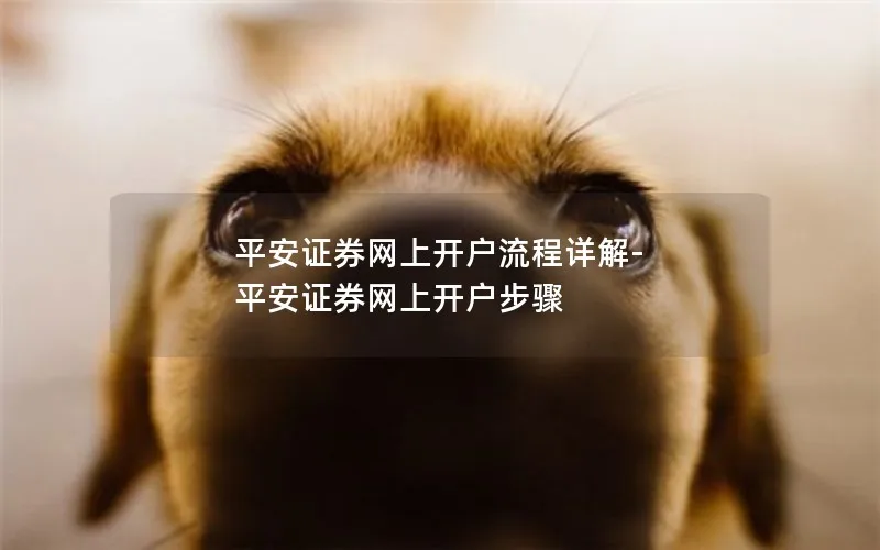 平安证券网上开户流程详解-平安证券网上开户步骤