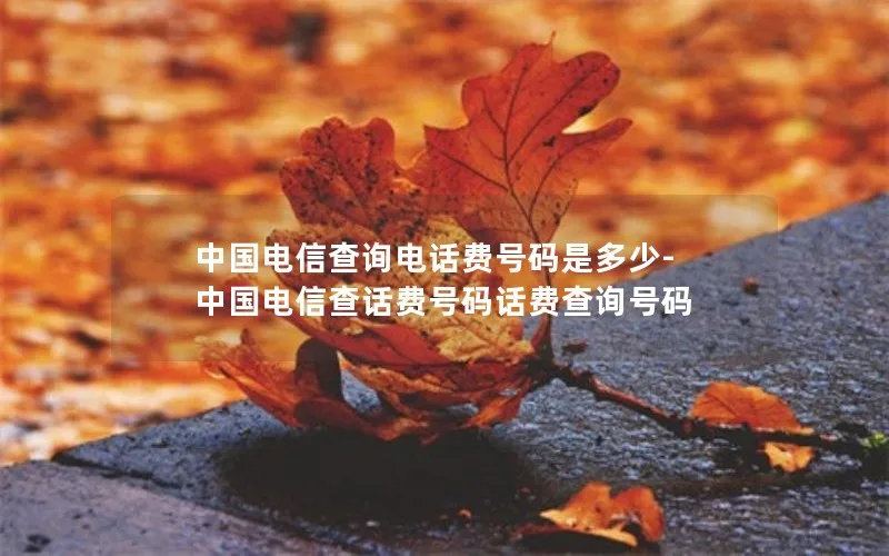 中国电信查询电话费号码是多少-中国电信查话费号码话费查询号码